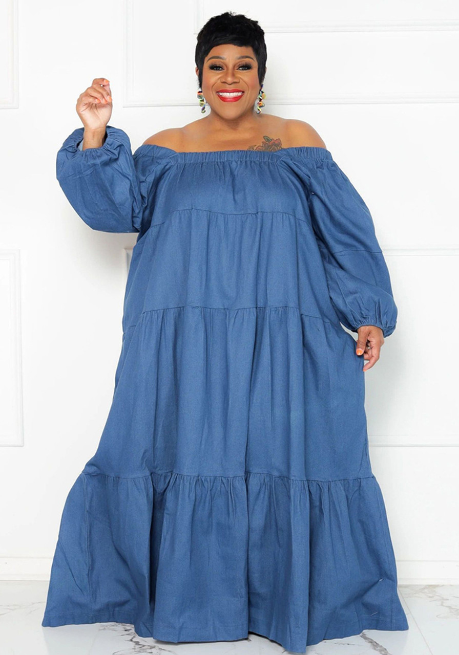 plus size ruffle dress